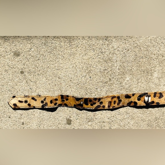 Unique Leopard Print Tribal 🐆 Fanny Pack Belt with copper & Shell accents, see! - Picture 5 of 12